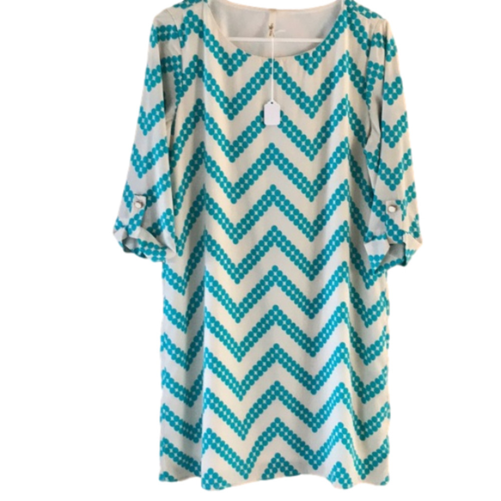 Hello Miss chevron pattern dress